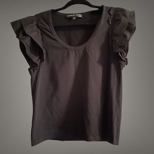 🖤Veronica Beard Black Ruffle Top